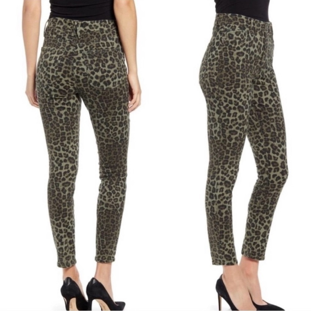Good American Leopard Print Good Legs Skinny Women Size 4/27 Stretch Denim